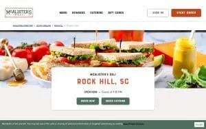 McAlister's Deli of Rock Hill website