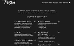 Baja Joe’s Coastal Grill & Cantina website