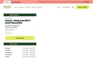 Panera Bread of Florence website