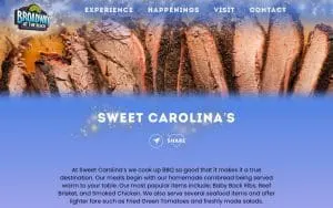 Sweet Carolina's Smokehouse and Grill website