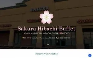 Sakura Hibachi Buffet website