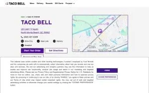 Taco Bell of North Myrtle Beach website