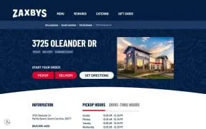 Zaxby's Chicken Fingers & Buffalo Wings of Myrtle Beach website