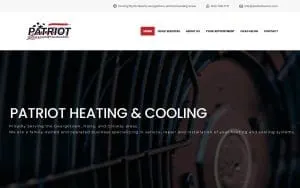 Patriot Heating & Cooling South Carolina website