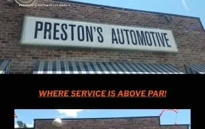 Preston's Automotive Repair of Myrtle Beach website