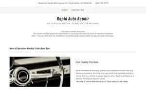 Rapid Auto Repair website
