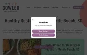 Bowled of Myrtle Beach website