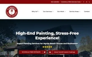Carroll Custom Coatings website