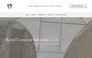 Royal Concrete Solutions website