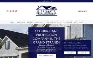 Hurricane Shutters of Myrtle Beach website