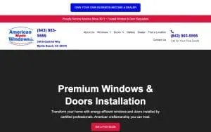 American Made Windows Inc. website