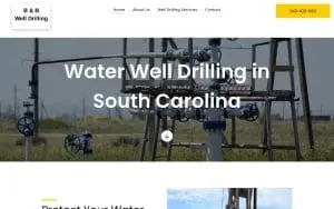 B & B Well Drilling website