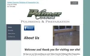 Palmer Concrete Polishing & Floor Preparation, Inc. website