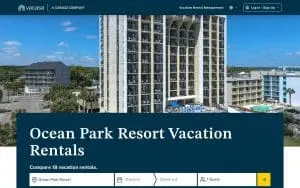 Ocean Park Resort in Myrtle Beach by Vacasa website