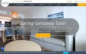 Bay View Resort Myrtle Beach website