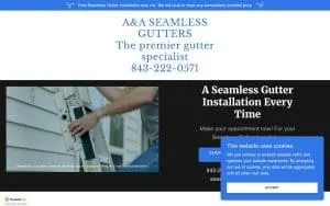 A & A Seamless Gutters Seamless Gutter Installation website