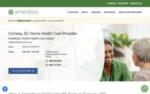 Amedisys Home Health Care of Conway website