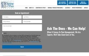 Carolina Spine and Pain Centers of Myrtle Beach website