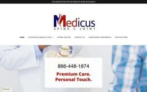 Medicus Spine & Joint of Conway website