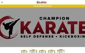 Champion Karate & Kickboxing website