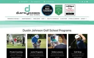 Dustin Johnson Golf School website