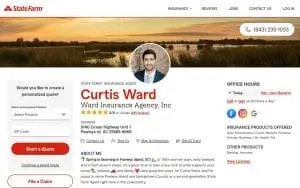 Curtis Ward - State Farm Insurance Agent website