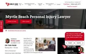 Shelly Leeke Law Firm of Surfside Beach website