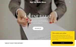 High Tide Notary (Mobile Notary) website