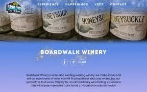 Boardwalk Winery website