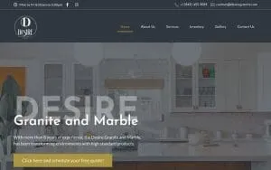 Desire Granite and Marble website