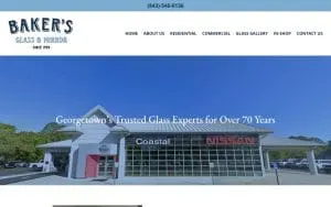 Baker's Glass & Mirror of Georgetown website
