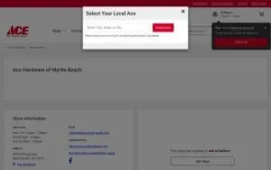Ace Hardware of Myrtle Beach website