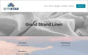 Grand Strand Linen website