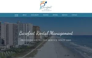 Barefoot Rental Management website