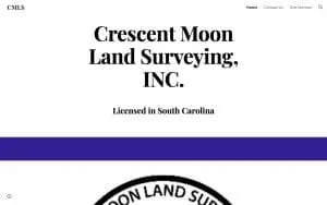 Crescent Moon Land Surveying, INC. website