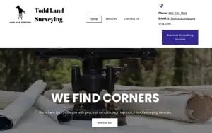 Todd Land Surveying website