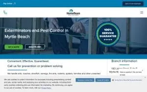 HomeTeam Pest Defense of Myrtle Beach website