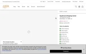 Ulta Beauty of Myrtle Beach website