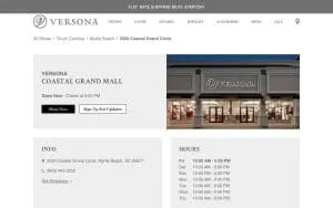 Versona of Myrtle Beach website