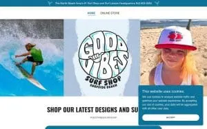 Good Vibes Surf Shop website