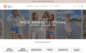 Wild Mabel Clothing Co. - Pawleys Island website