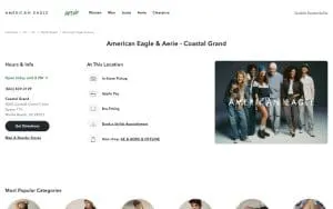 American Eagle & Aerie of Myrtle Beach website