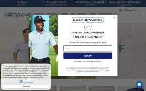 Golf Apparel Shop website