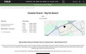 DTLR of Myrtle Beach website