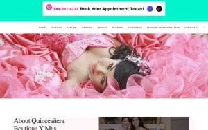 Quinceañera Boutique Y Más website