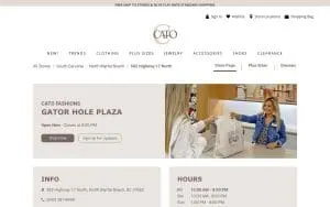 Cato Fashions of North Myrtle Beach website