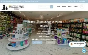 Precious Paws Boutique website