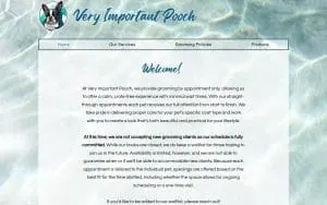 Very Important Pooch website