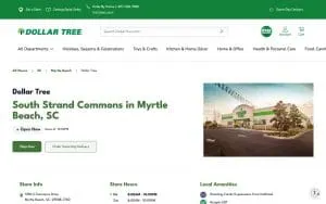 Dollar Tree of Myrtle Beach website