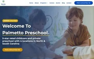 Palmetto Preschool - Market Common website